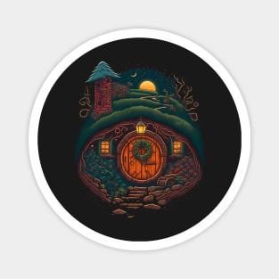 A Halfling Home by Christmas - Round Doors - Fantasy Magnet